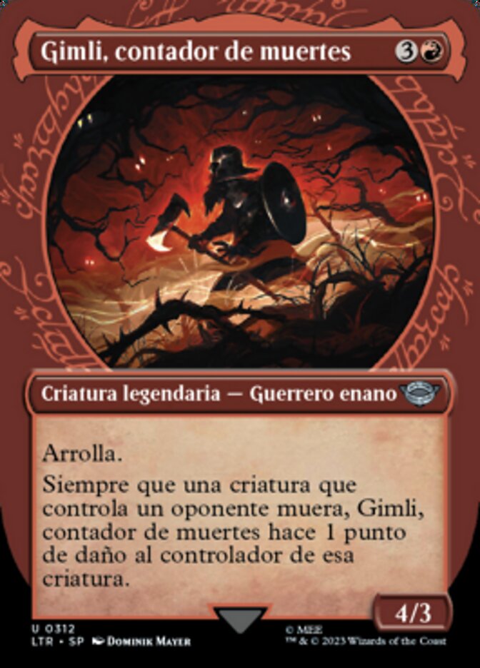 Gimli, contador de muertes