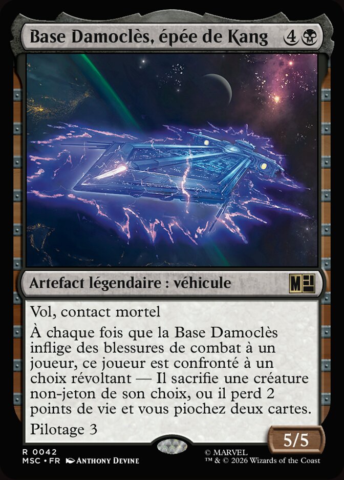 Base Damoclès, épée de Kang