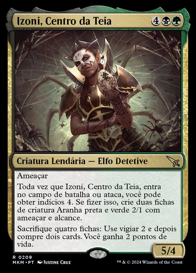 Izoni, Centro da Teia