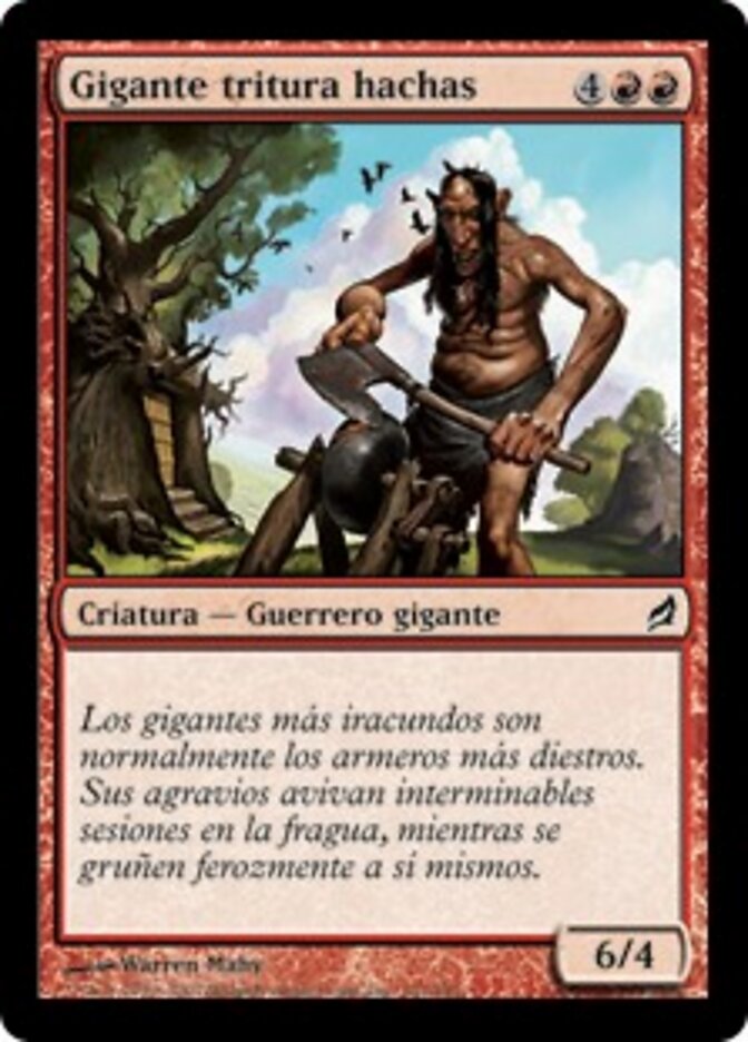 Gigante tritura hachas