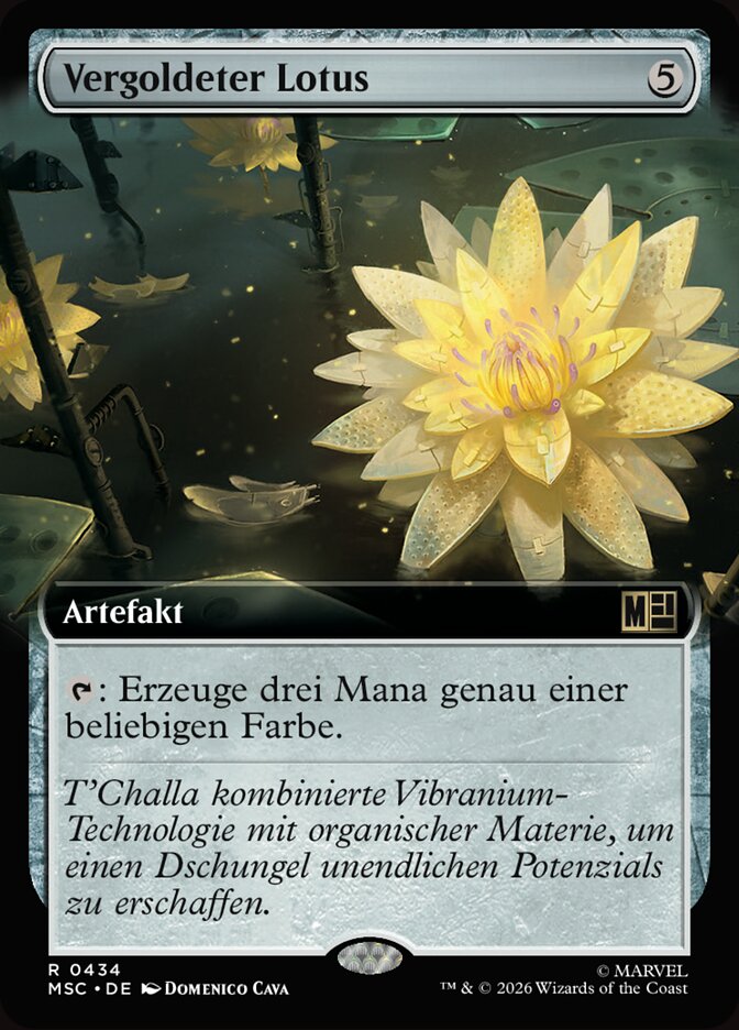 Vergoldeter Lotus