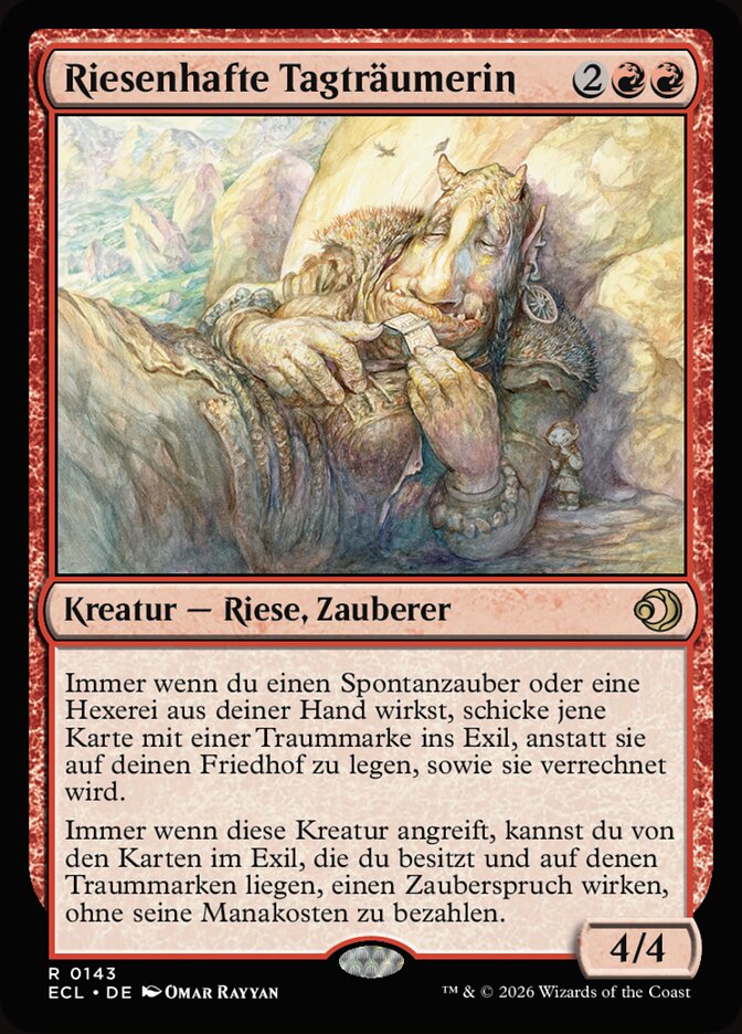 Riesenhafte Tagträumerin