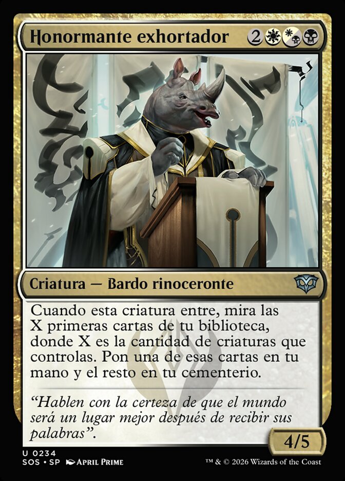 Honormante exhortador