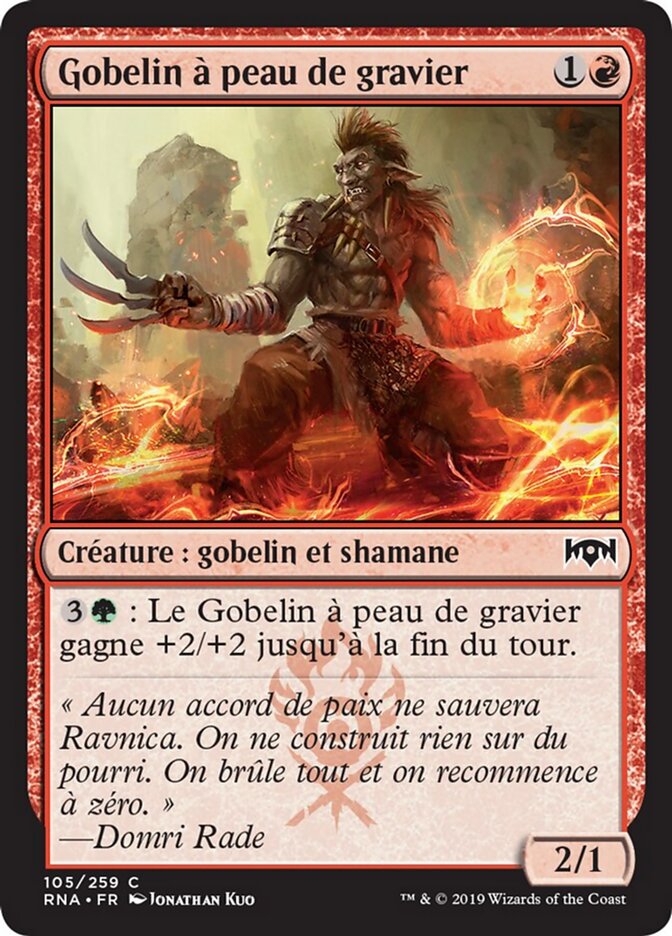 Gobelin à peau de gravier
