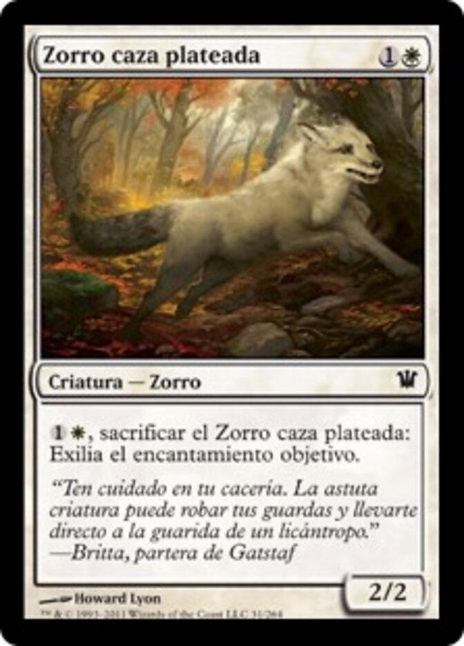 Zorro caza plateada