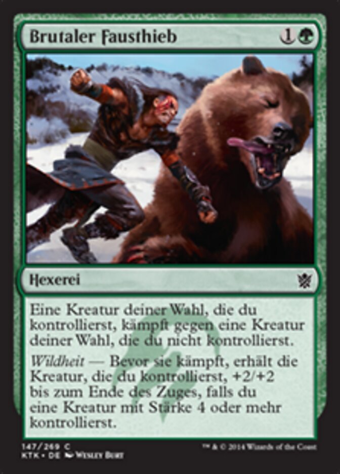 Brutaler Fausthieb