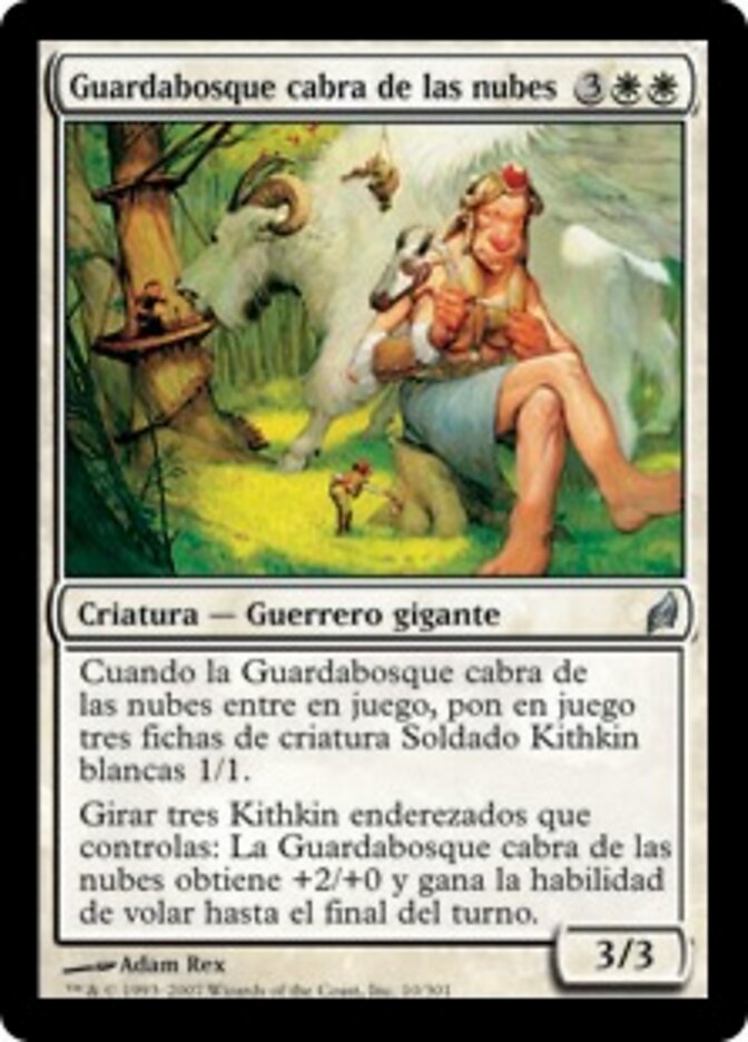 Guardabosque cabra de las nubes
