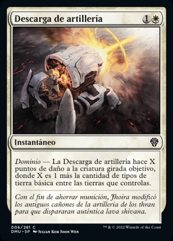 Descarga de artillería