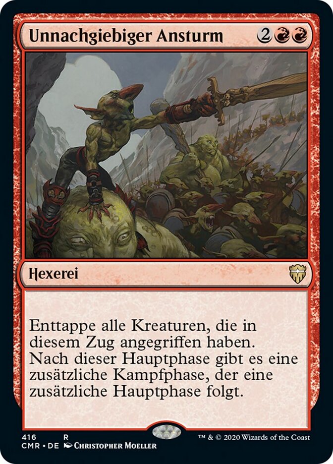 Unnachgiebiger Ansturm