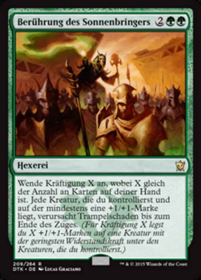 Berührung des Sonnenbringers