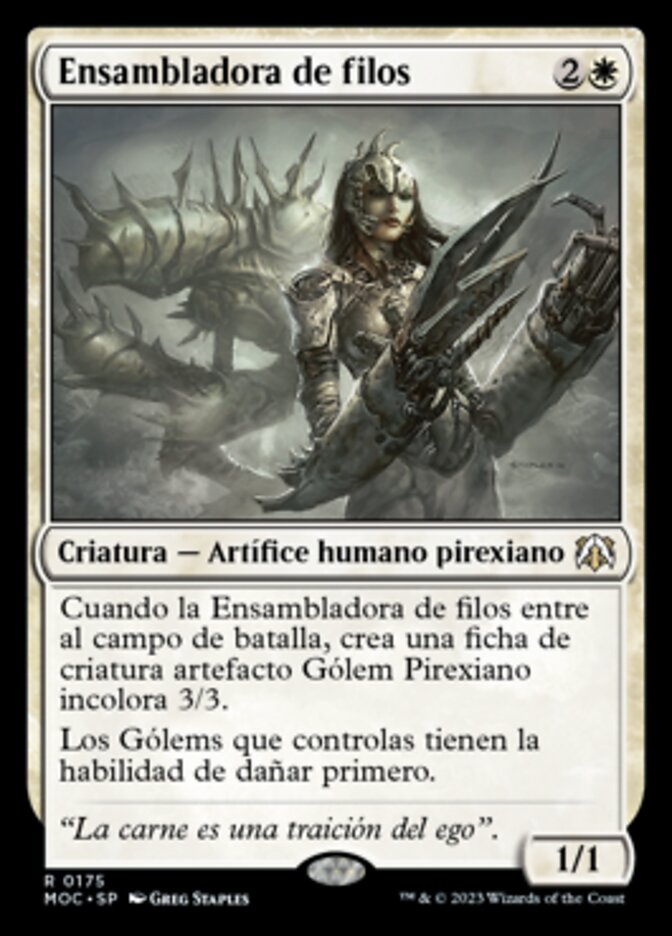 Ensambladora de filos