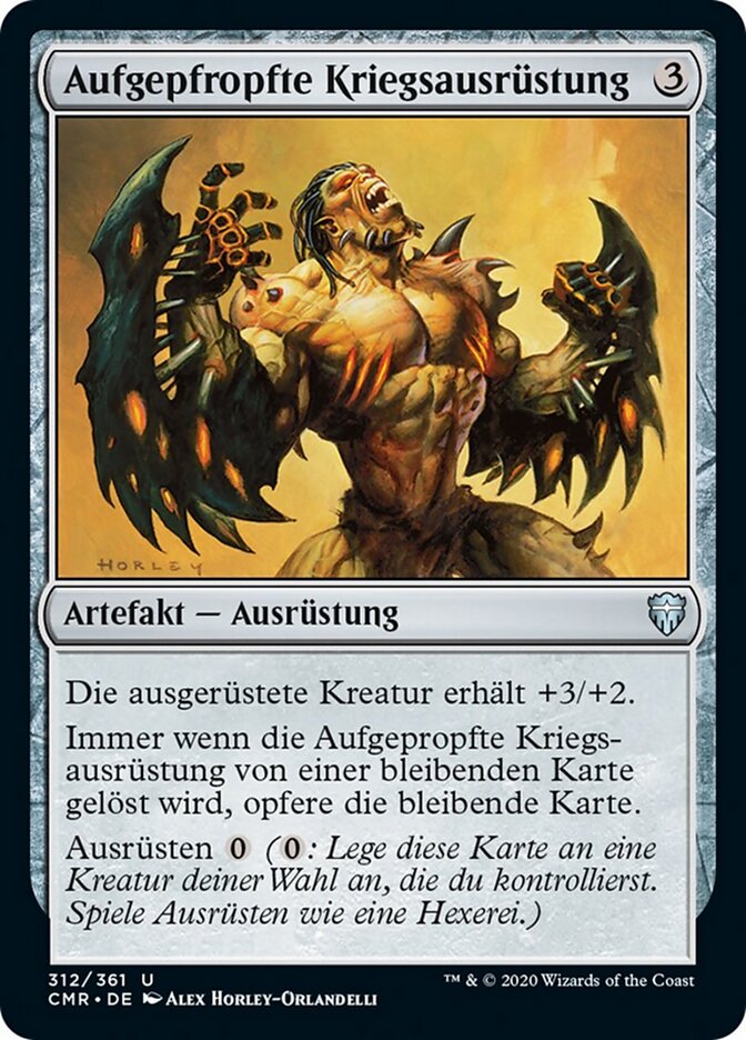 Aufgepfropfte Kriegsausrüstung