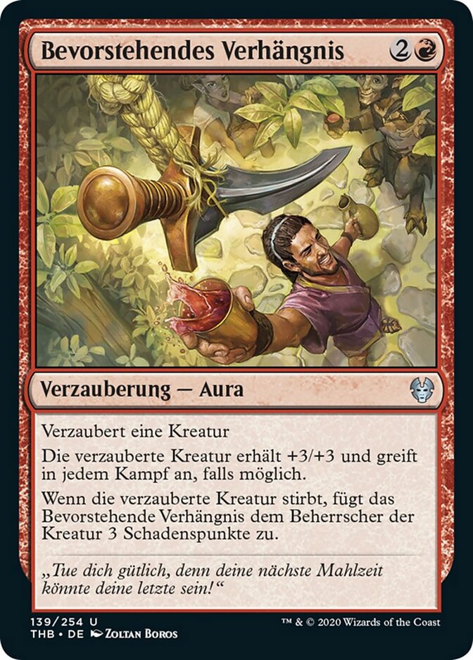 Bevorstehendes Verhängnis