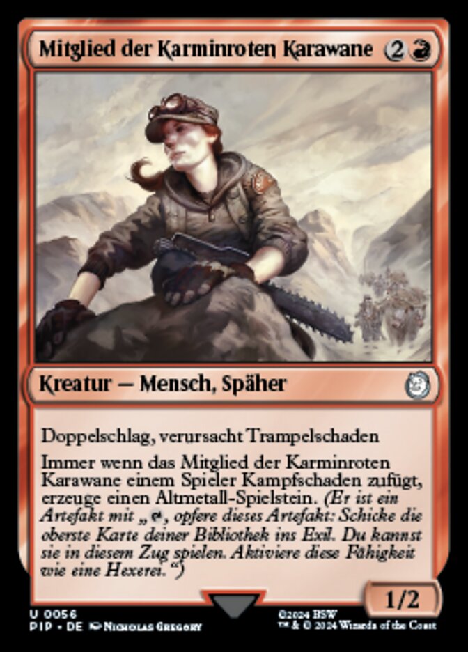 Mitglied der Karminroten Karawane