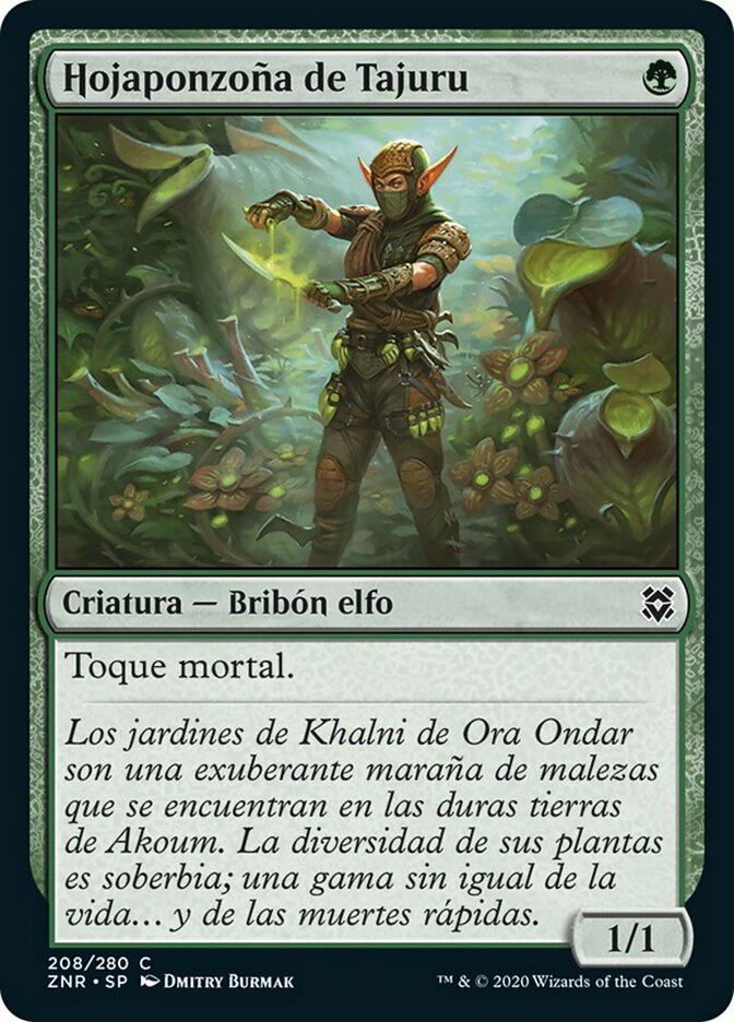 Hojaponzoña de Tajuru