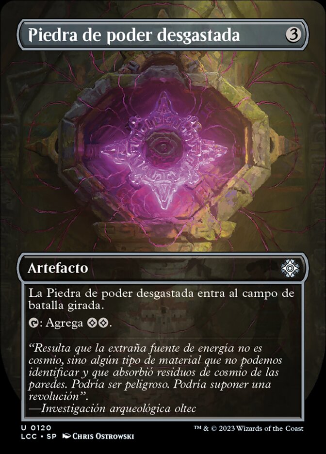 Piedra de poder desgastada