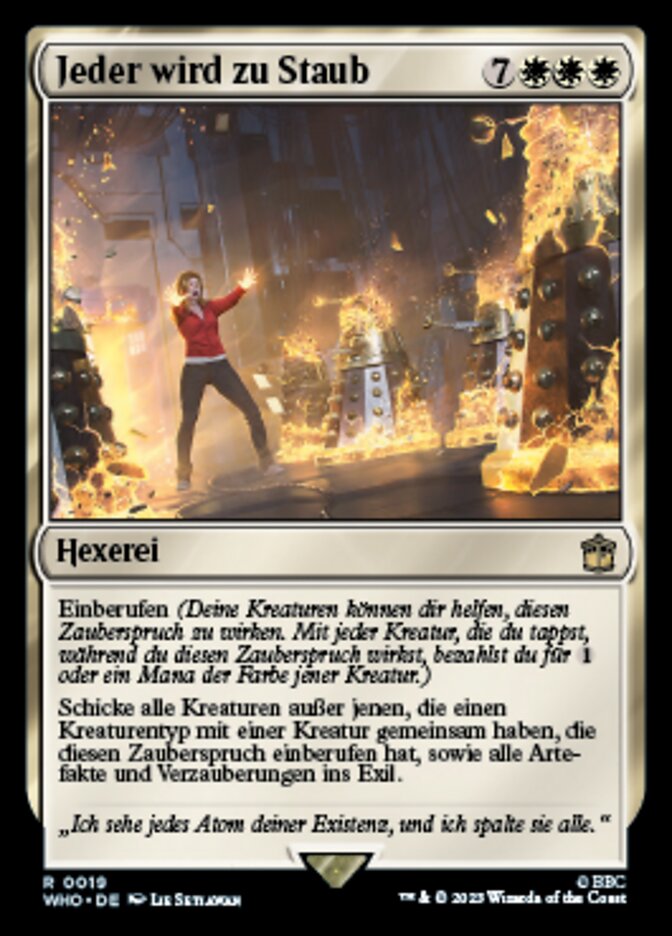 Jeder wird zu Staub