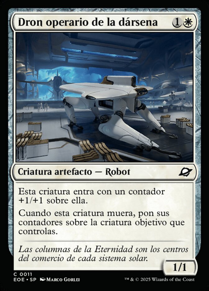 Dron operario de la dársena