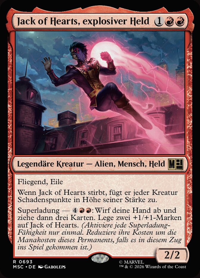 Jack of Hearts, explosiver Held