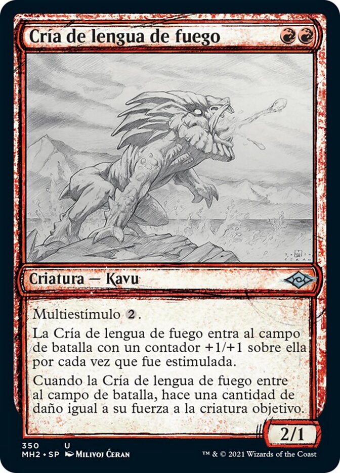 Cría de lengua de fuego