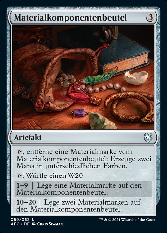 Materialkomponentenbeutel