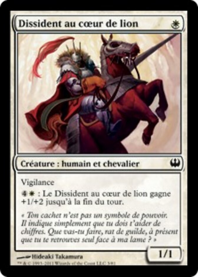 Dissident au cœur de lion
