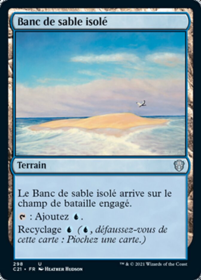 Banc de sable isolé