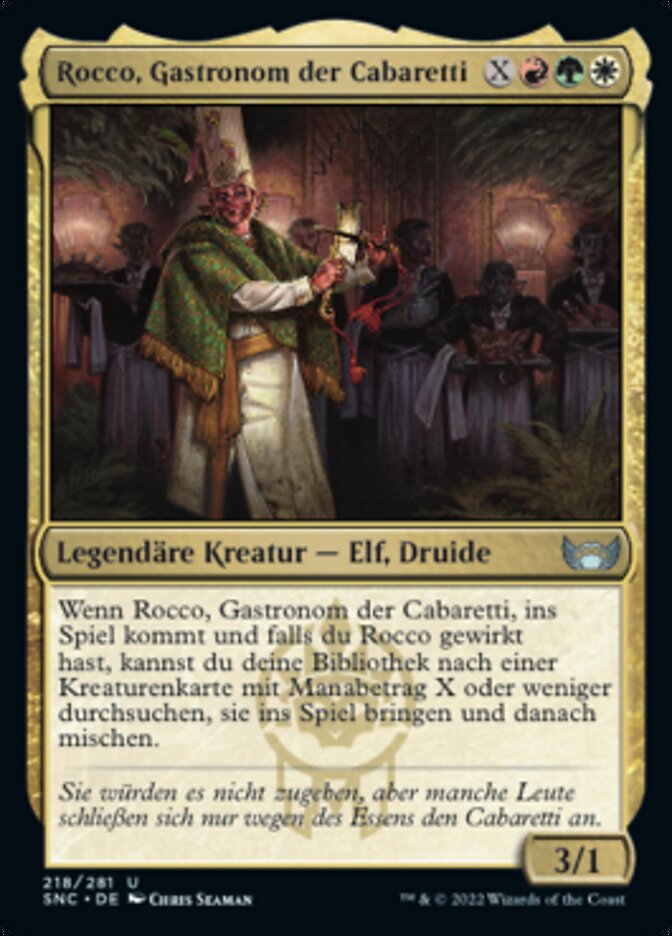 Rocco, Gastronom der Cabaretti