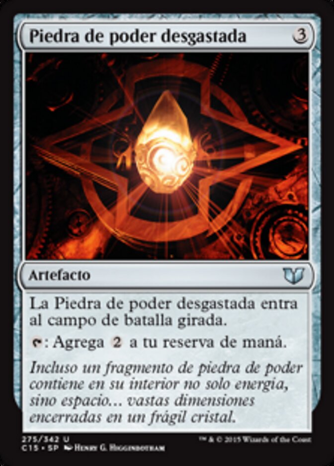 Piedra de poder desgastada