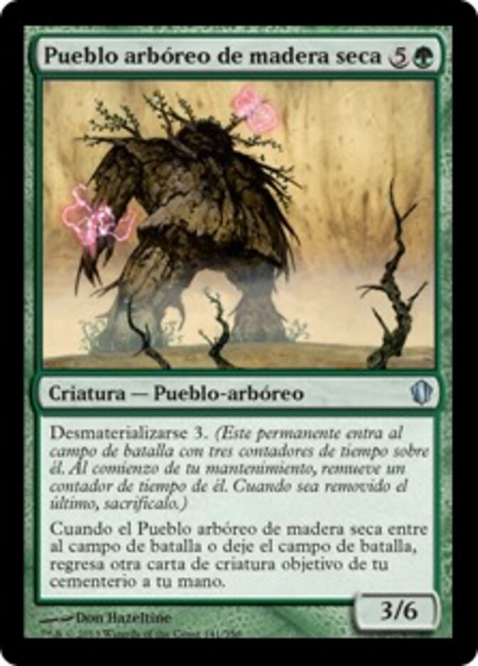 Pueblo arbóreo de madera seca