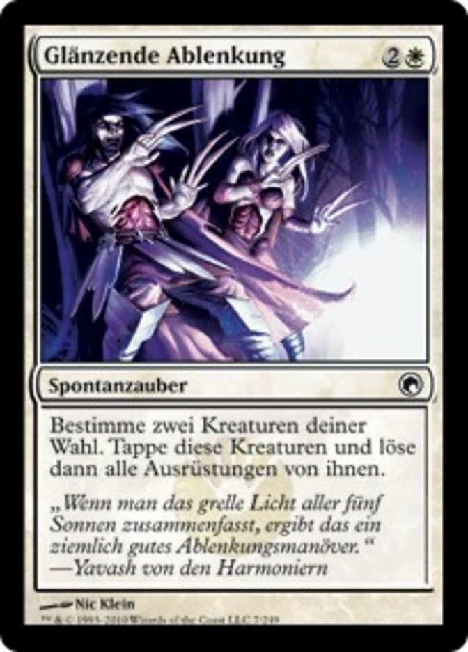 Glänzende Ablenkung