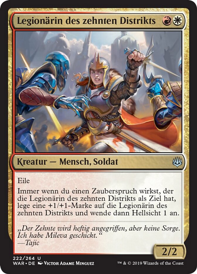 Legionärin des zehnten Distrikts