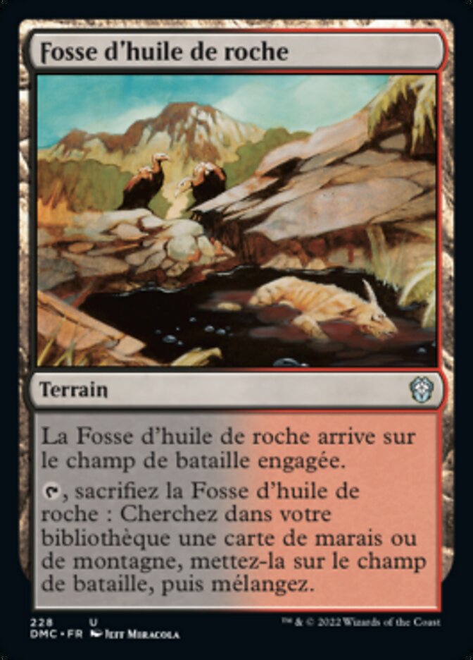 Fosse d'huile de roche