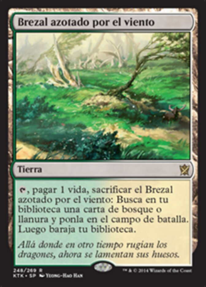 Brezal azotado por el viento