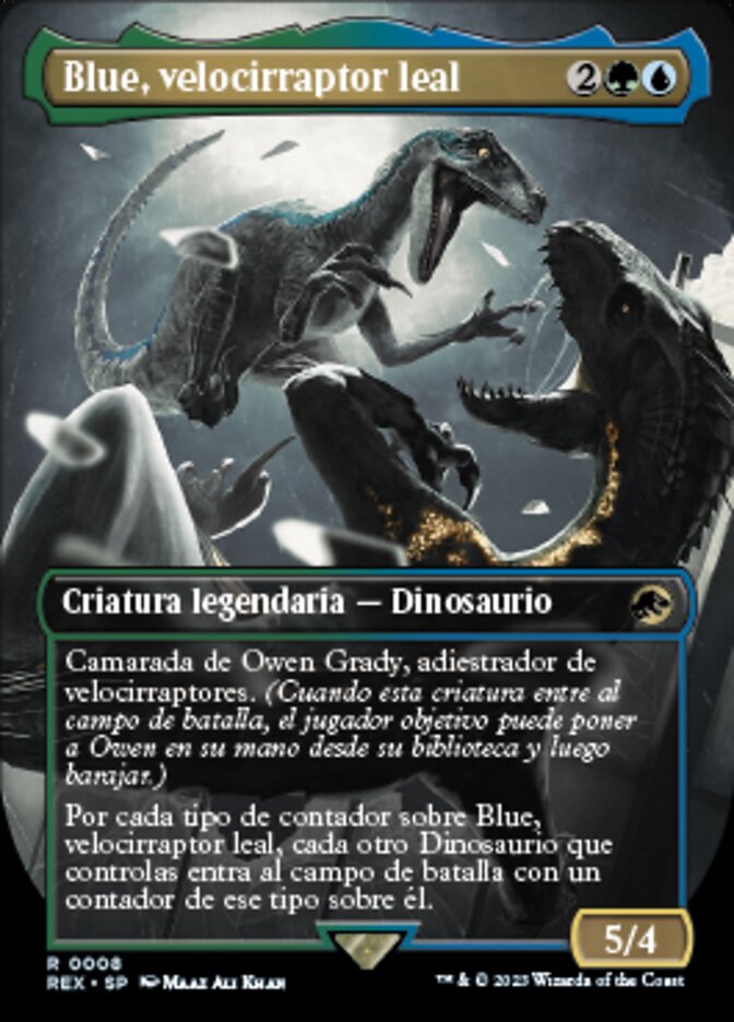 Blue, velocirraptor leal