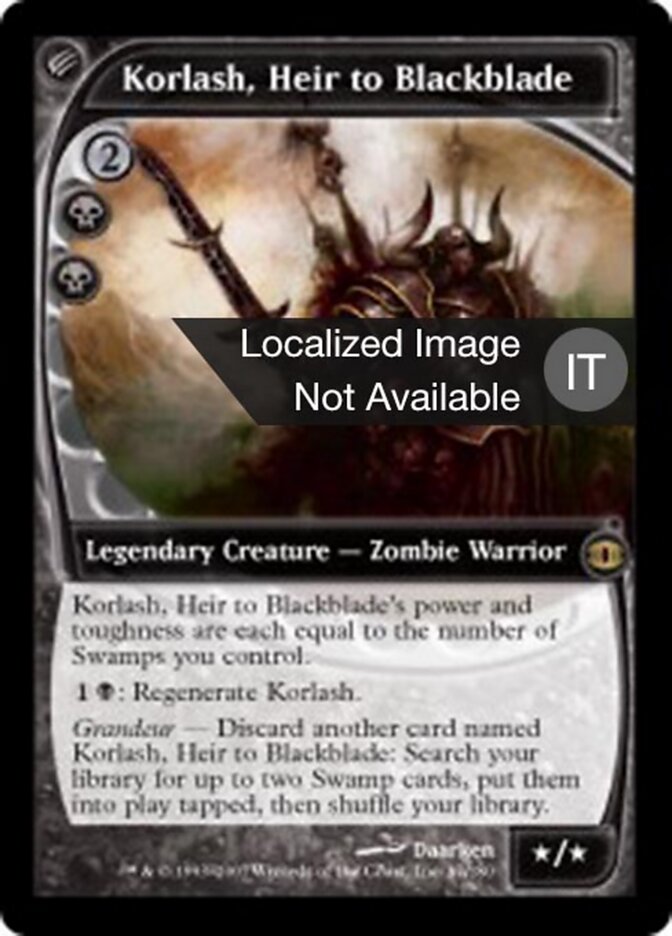 Korlash, Erede di Blackblade
