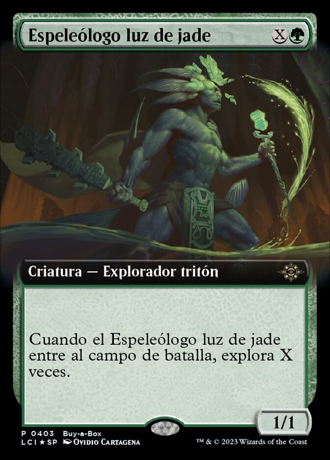 Espeleólogo luz de jade