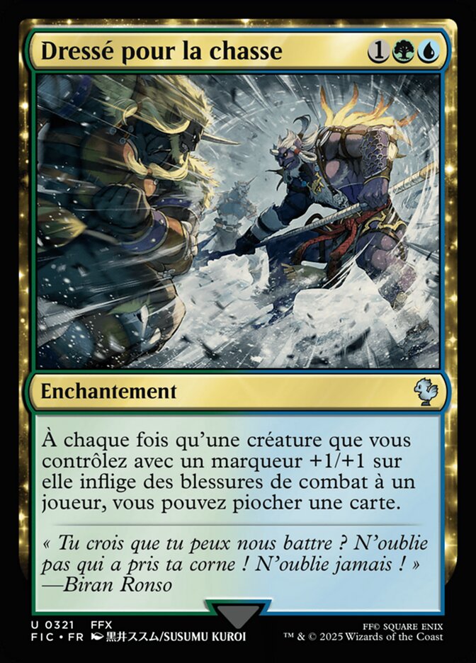 Dressé pour la chasse