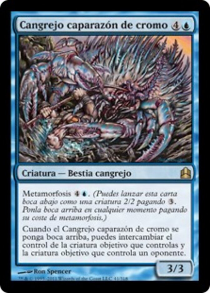 Cangrejo caparazón de cromo