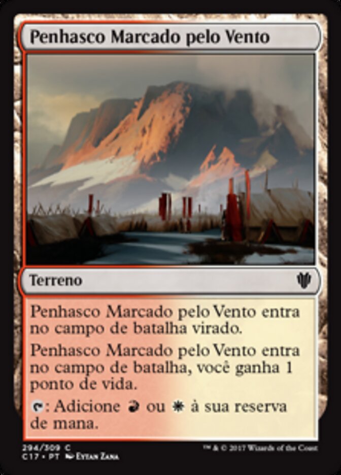 Penhasco Marcado pelo Vento