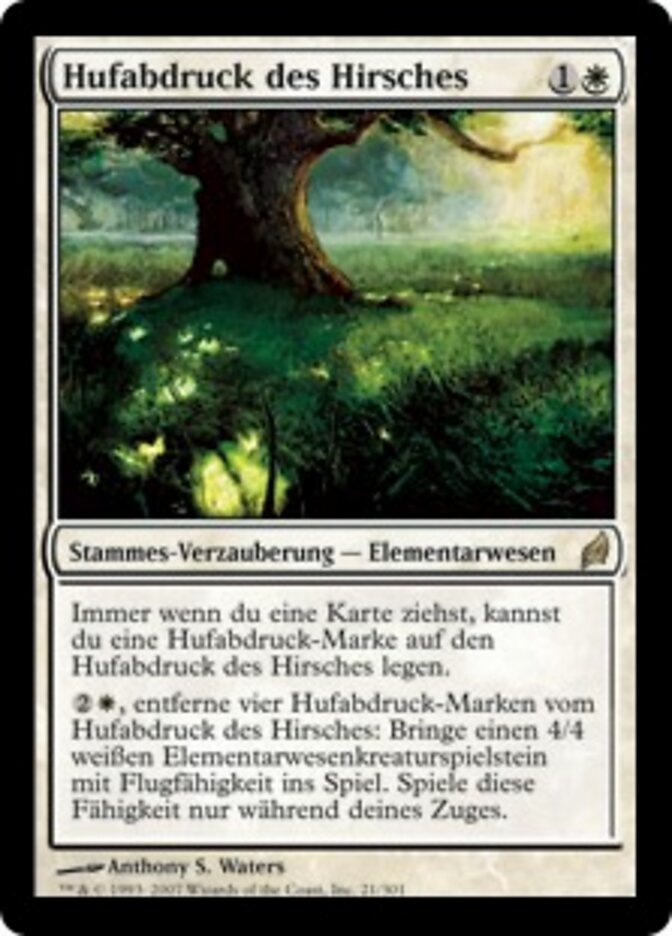 Hufabdruck des Hirsches