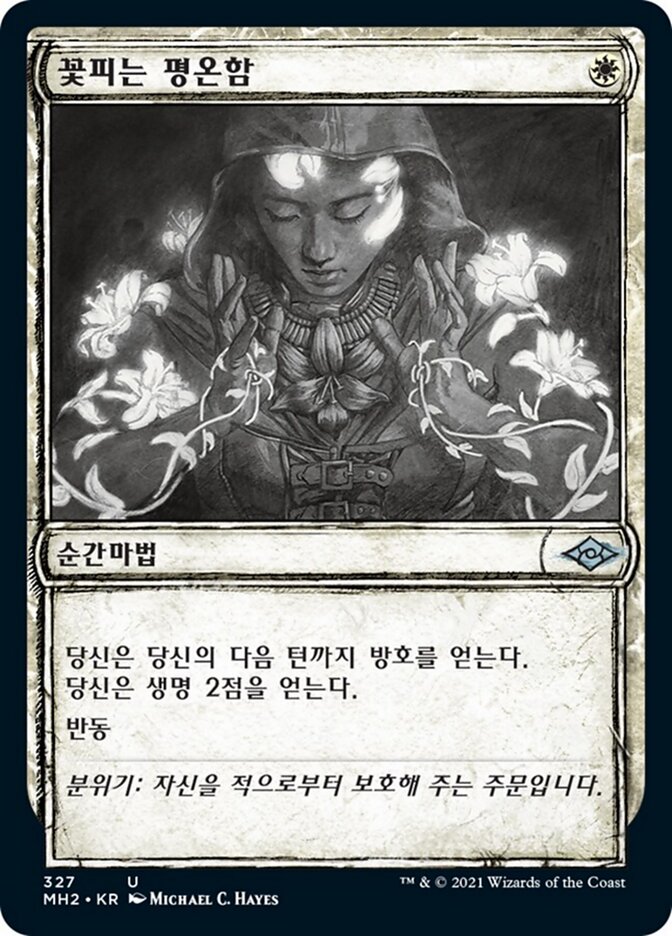 꽃피는 평온함