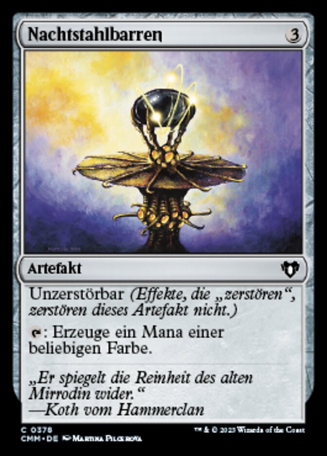 Nachtstahlbarren