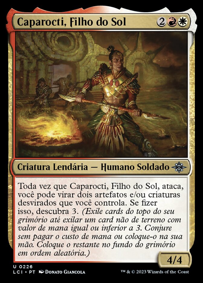 Caparocti, Filho do Sol
