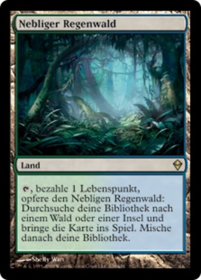 Nebliger Regenwald