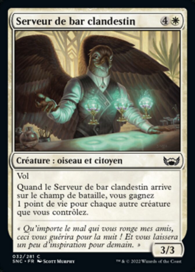 Serveur de bar clandestin