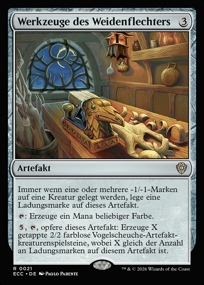 Werkzeuge des Weidenflechters