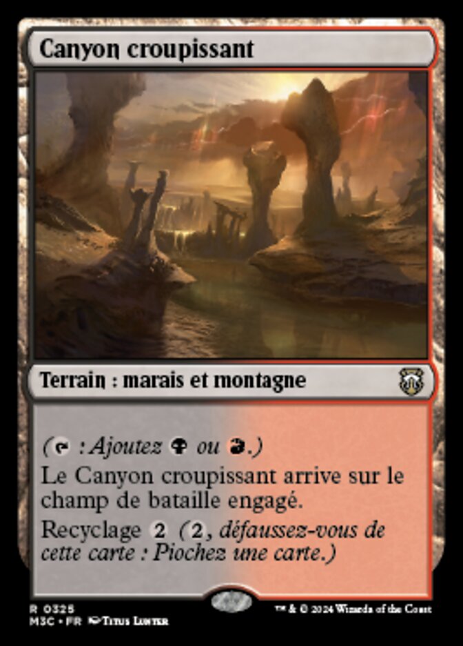 Canyon croupissant
