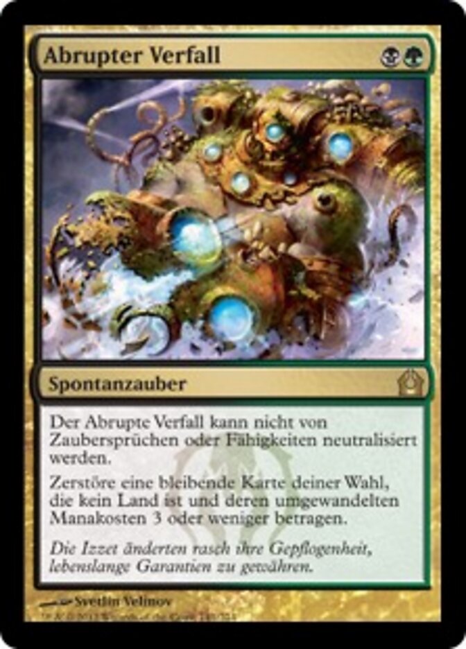 Abrupter Verfall