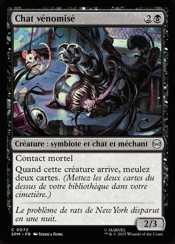 Chat vénomisé